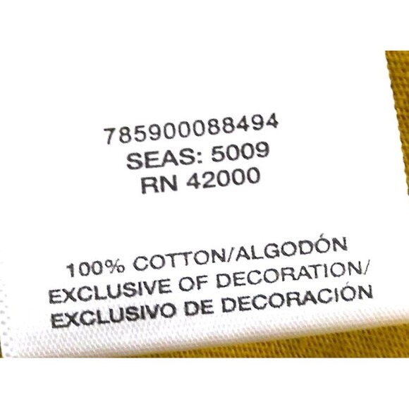 Basic Editions Shirt Women Plus Size 2XL Mustard Brown Short Sleeve Pullover Top - Picture 6 of 7